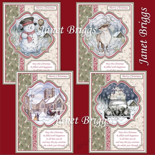A5 CHRISTMAS SCENES Cards Pyramage & Inserts Bumper Kit