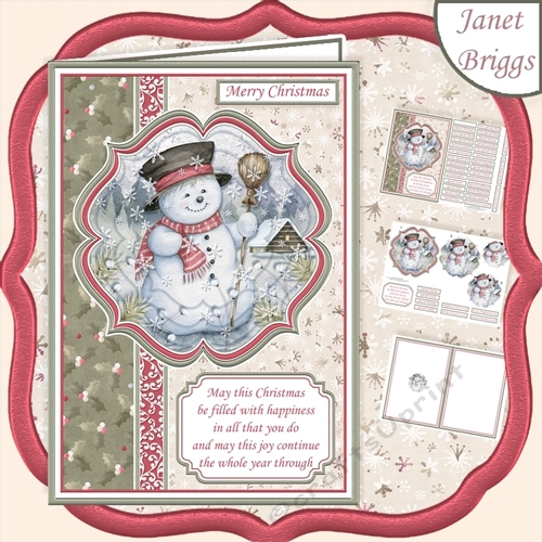 SNOWMAN A5 Portrait Christmas Pyramage & Insert Kit
