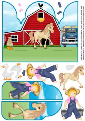 Gatefold Pop Up the Farm Horse