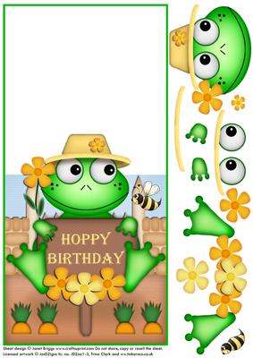 Hoppy Birthday Over the Edge and Decoupage