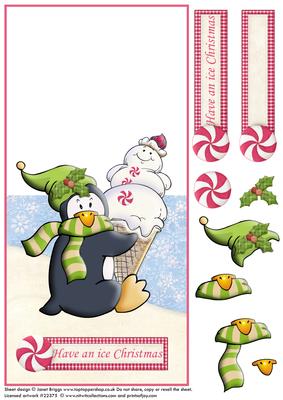 Have an Ice Christmas Over the Edge Card
