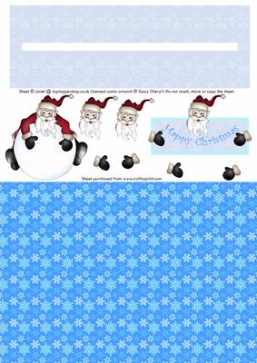 Snowball Santa Christmas Penny Slider Sheet