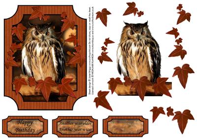 Painted Owl Topper and Decoupage