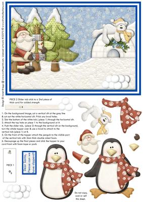 Animated Moveable Christmas Decoupage Cold Feet