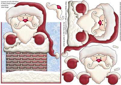 When Santa Got Stuck Up the Chimney Over the Edge Card
