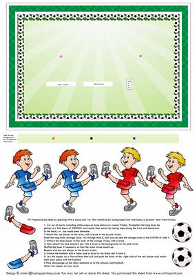 Football / Footballers Card Animated Moveable Decoupage