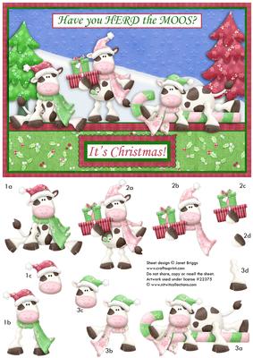 Have You Herd the Moos? It's Christmas! Decoupage