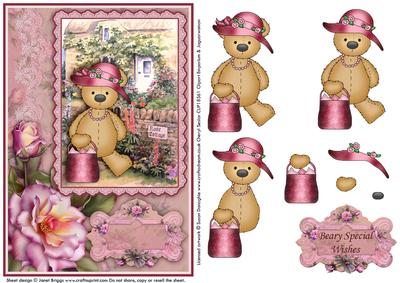 Rosemary Bear All Dressed Up Decoupage