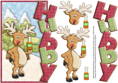 Cheers Deer! Christmas Hubby Over the Side