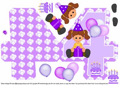 4 Today Shape Age Birthday Card