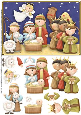 Nitwit Nativity Christmas Topper and Decoupage