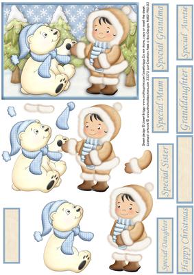 Polar Friends Topper and Decoupage