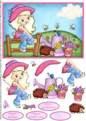 The Garden Fence Topper and Decoupage