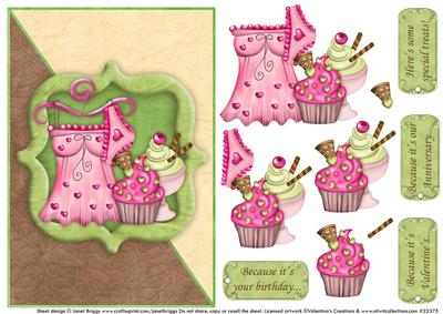 Birthday Treats Topper and Decoupage
