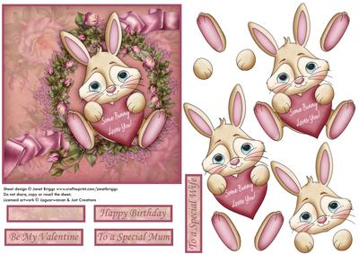 Some Bunny Loves You Topper & Decoupage