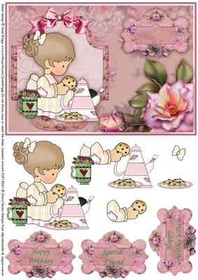 Tea and Roses Topper and Decoupage