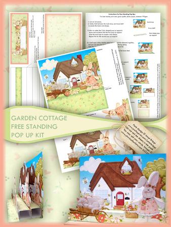 Cottage Garden Free Standing Pop Up Card Kit