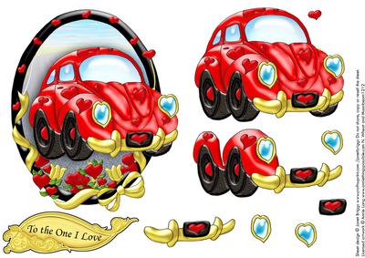 The Love Mobile Car Topper and Decoupage