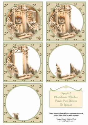 Vintage Christmas Door Tunnel Sheet
