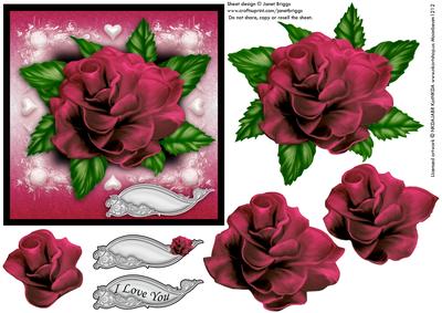 Say It with a Rose Topper & Decoupage