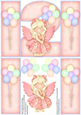 Birthday Age 2 Gatefold Card