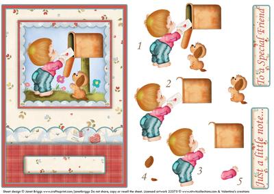 Just a Little Note Friend or Romance Decoupage