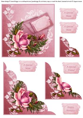 Blush Rose Topper and Scalloped Corner Stacker