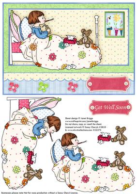 Laid Up! Get Well Topper and Decoupage