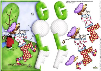 Over the Side Golf with Decoupage