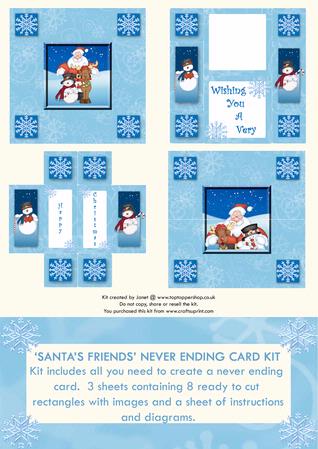 Santas Friends Never Ending Card Kit