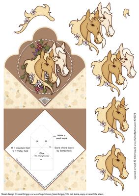 The Horses Scallop Top Spring Card