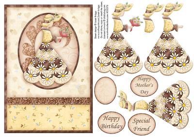 Sunbonnet Lady Topper and Decoupage