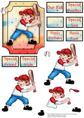 Sporty Kid Topper and Decoupage