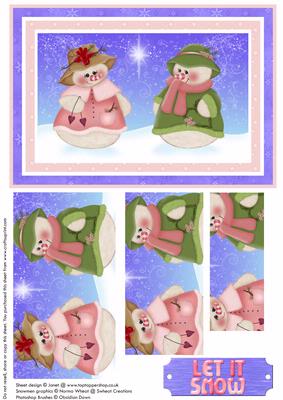 Cute Snowmen Christmas Pyramid