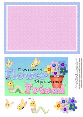 Gardening Friend Card Front & Topper