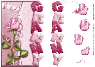Rose for Granny Over the Side Card
