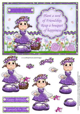 Violet's Garden Topper and Decoupage