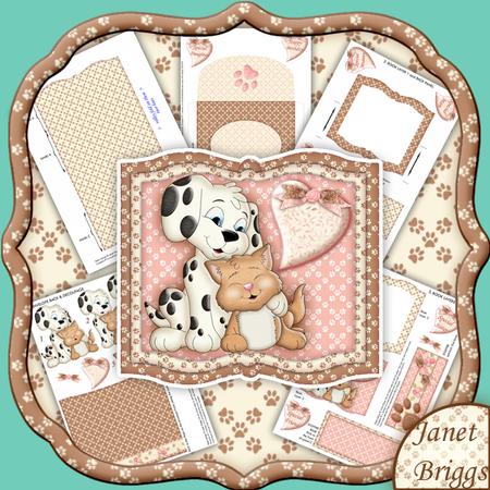 Furry Friends Book Easel Card Kit