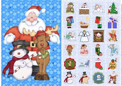 Advent Calendar Cute Christmas Card