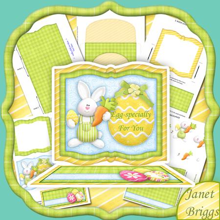 Easter Bunny Book Easel Card Kit