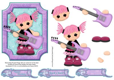 Rock Chick Topper and Decoupage