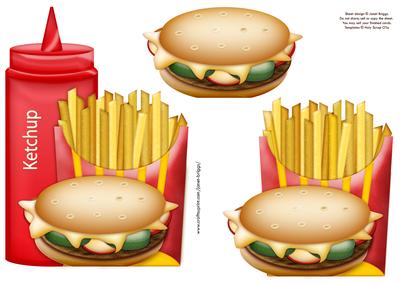 Junk Food Shape Card Part 2 Decoupage