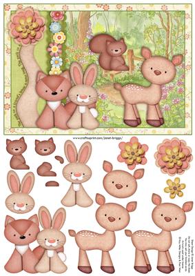 Woodland Friends Topper and Decoupage