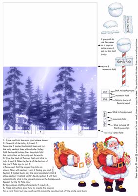 Pop Up Santa Card or Insert