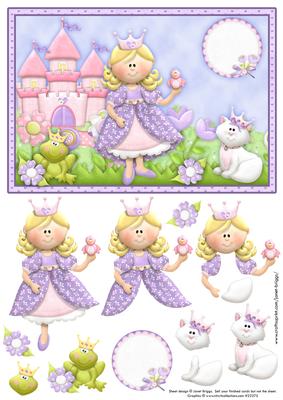 Princess and Friends Topper and Decoupage