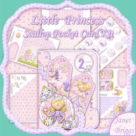 Little Princess Scallop Pocket Card Kit