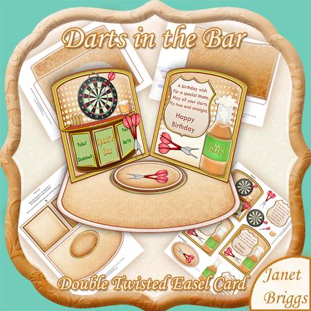 Darts in the Bar Easel Kit Male or Fathers Day