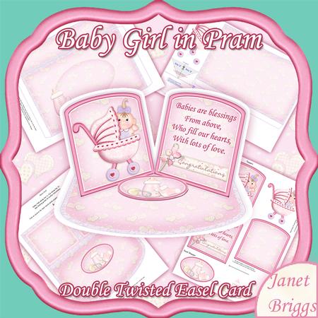 New Baby Girl Double Easel Card Kit