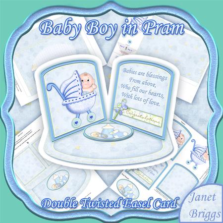 New Baby Boy Double Easel Card Kit