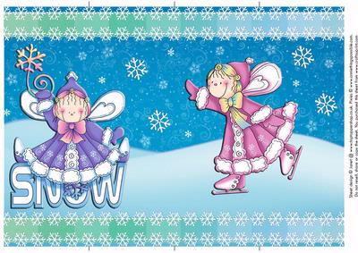Snow Pixies Double Fold & Cut Sheet
